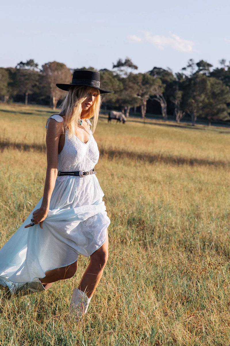 All My Love Cotton Gauze + Lace Maxi Slip Dress - sky blue - Chasing Unicorns