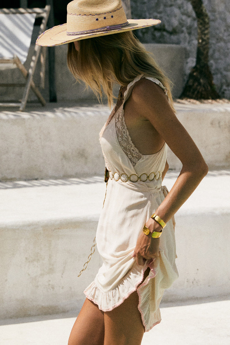 Angel Silk Crepe Slip Mini Dress - Chasing Unicorns