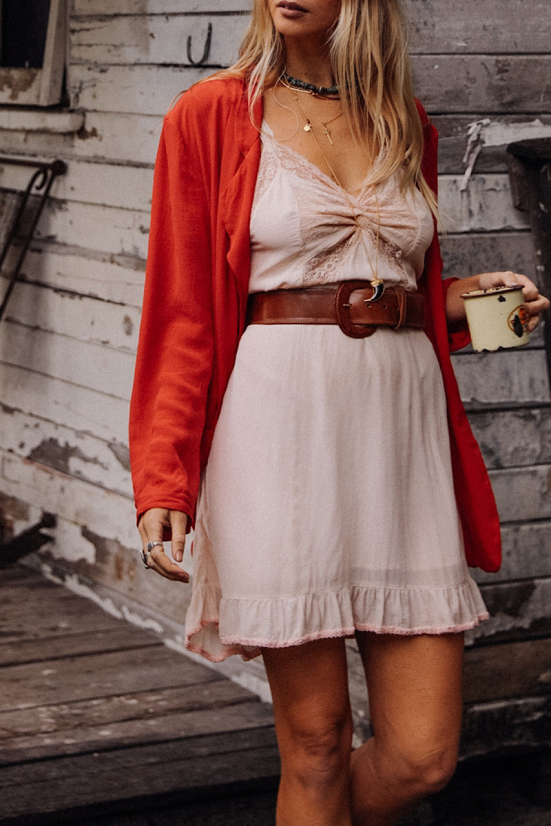 Angel Silk Crepe Slip Mini Dress - Chasing Unicorns