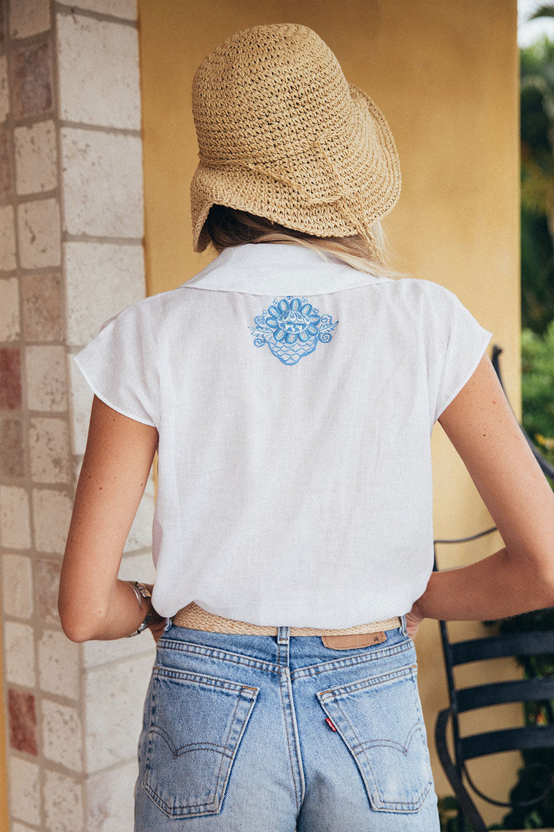 Bonita Blouse - Aqua - Chasing Unicorns