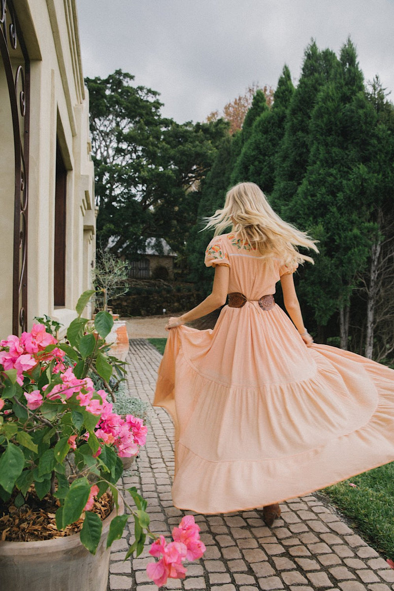 Call Me The Breeze Embroidered Maxi Dress - Chasing Unicorns