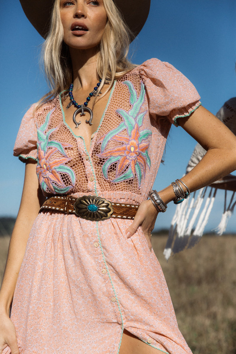 Hungry Heart Cutwork Embroidered Maxi Dress - Chasing Unicorns