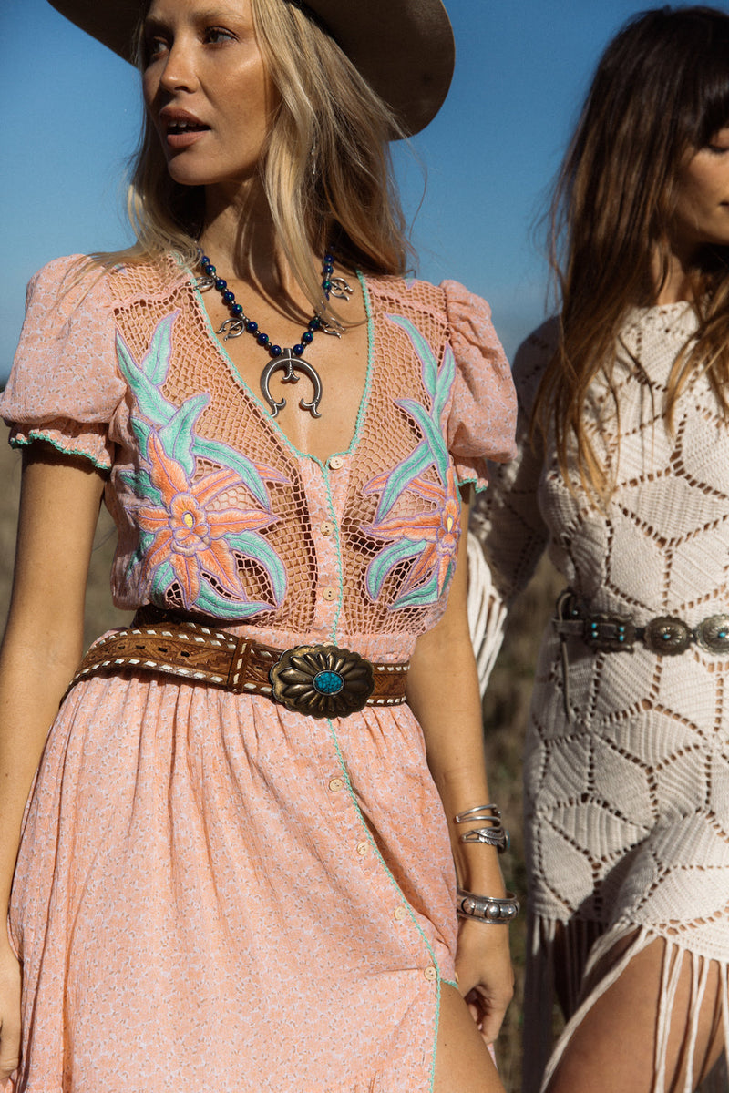 Hungry Heart Cutwork Embroidered Maxi Dress - Chasing Unicorns