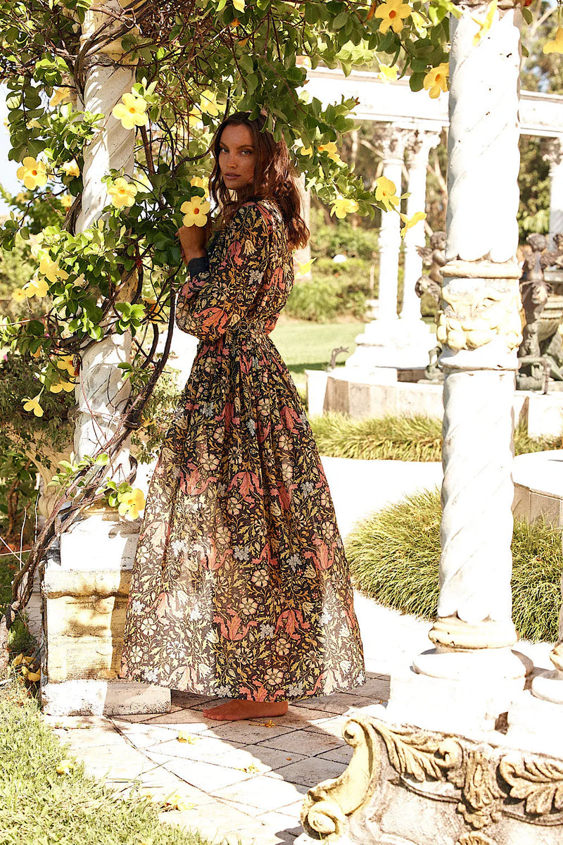 Izabella Duster Dress- Midnight Garden - Chasing Unicorns