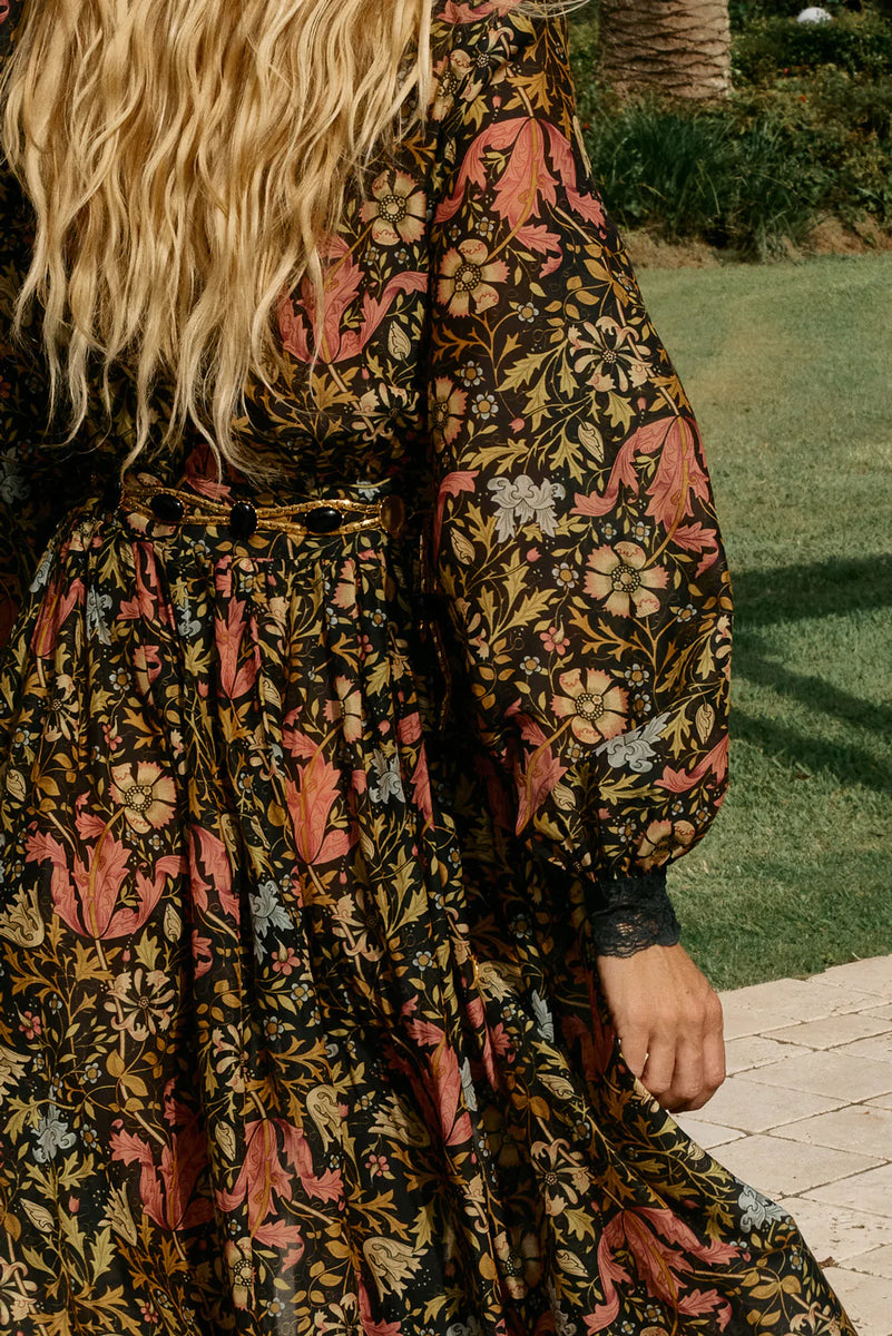 Izabella Duster Dress- Midnight Garden - Chasing Unicorns