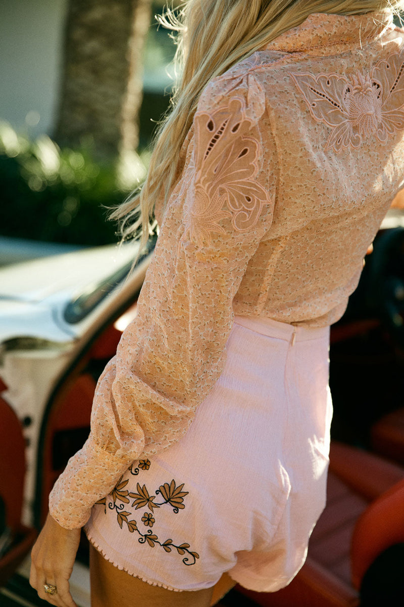 Love Is Like A Butterfly Silk/Cotton Blouse - Chasing Unicorns