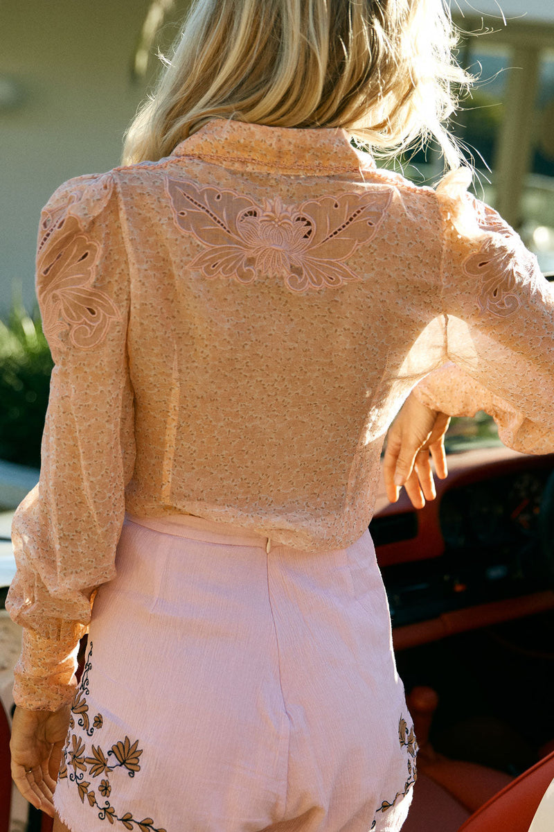 Love Is Like A Butterfly Silk/Cotton Blouse - Chasing Unicorns