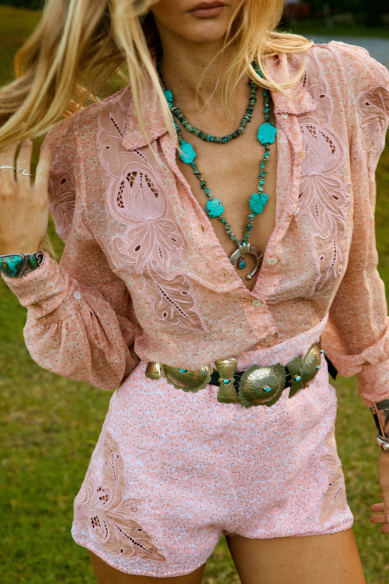 Love Is Like A Butterfly Silk/Cotton Blouse - Chasing Unicorns