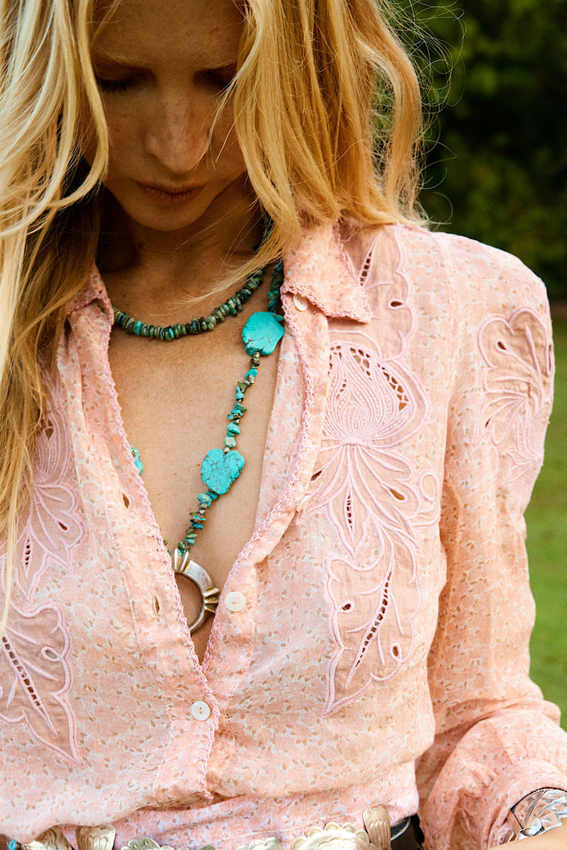 Love Is Like A Butterfly Silk/Cotton Blouse - Chasing Unicorns