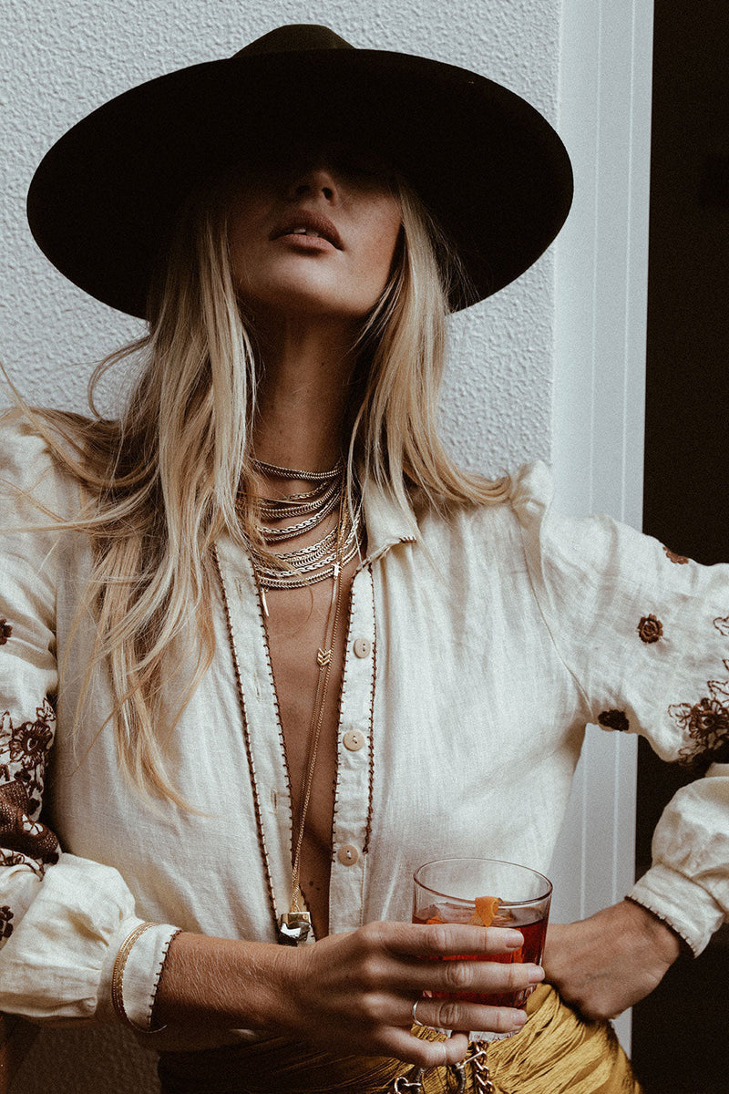 Lover’S Rock Cutwork Embroidered Blouse - Chasing Unicorns