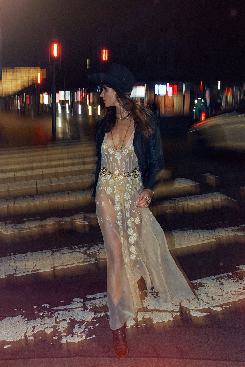 More Than This Tulle, Embroidered + Beaded Maxi Dress - Chasing Unicorns