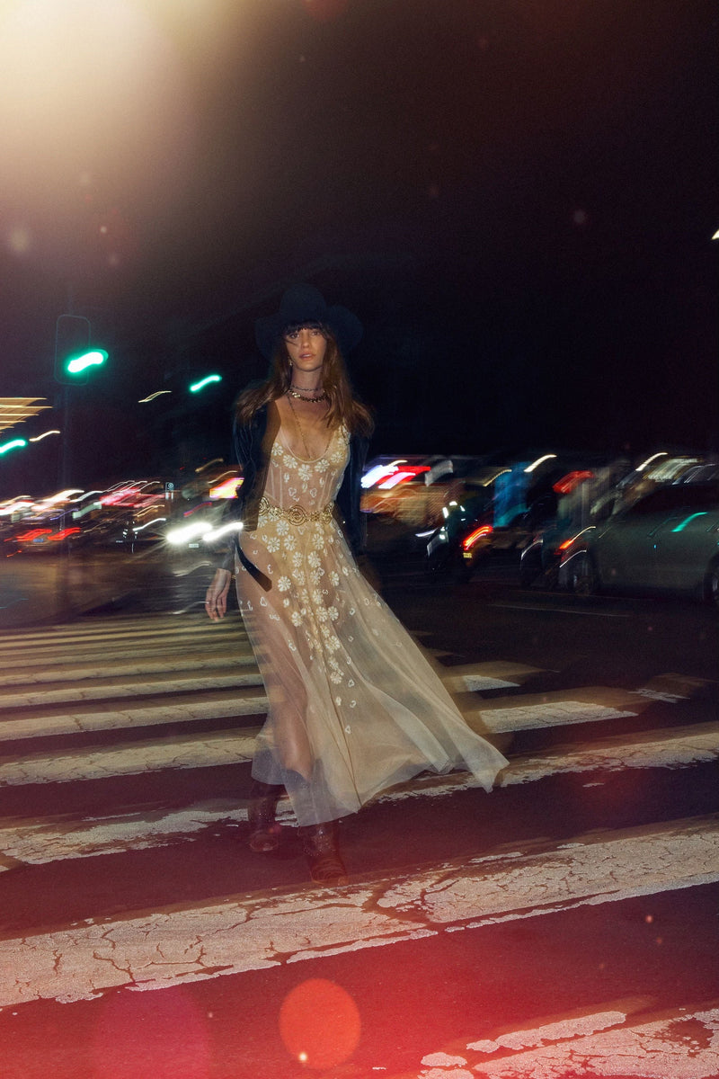 More Than This Tulle, Embroidered + Beaded Maxi Dress - Chasing Unicorns