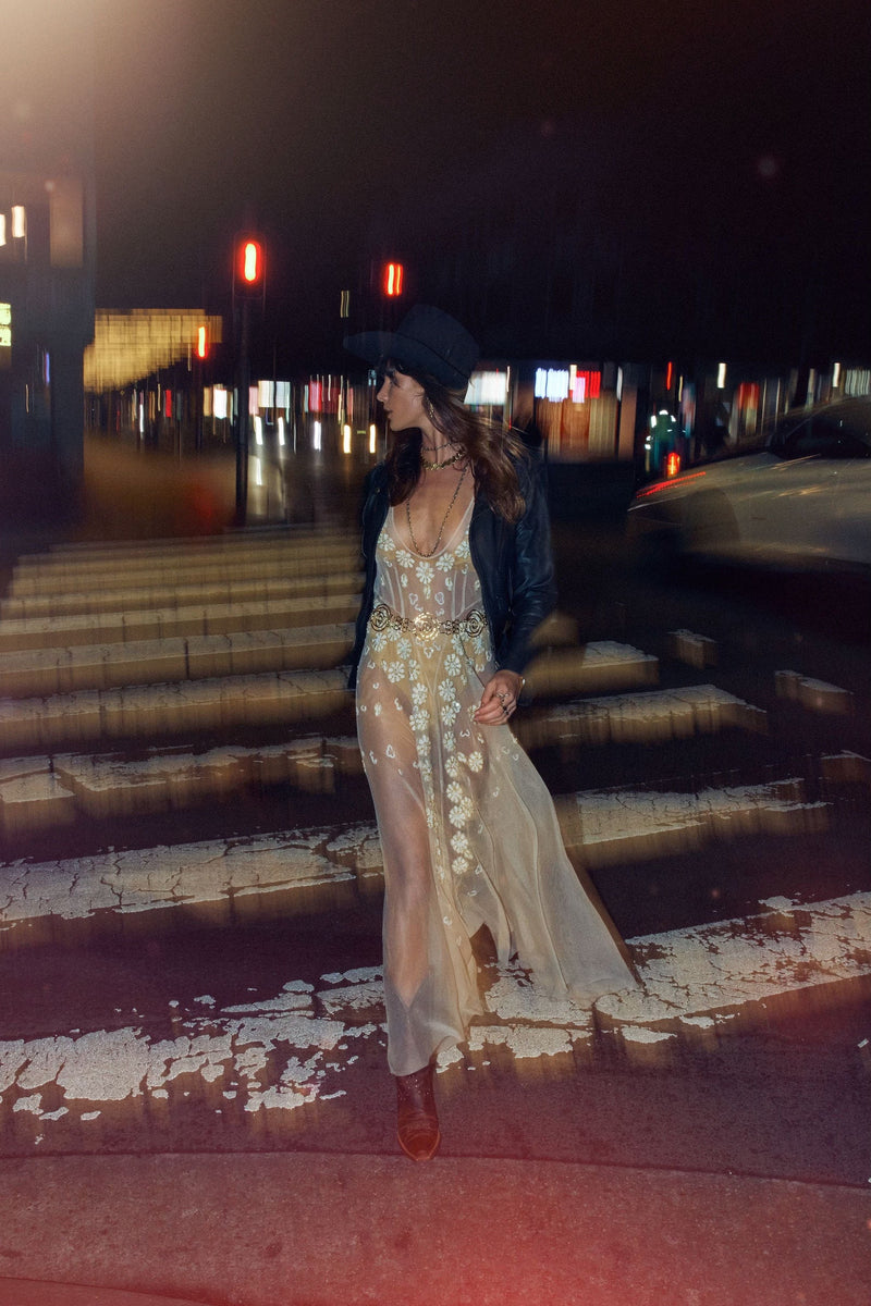 More Than This Tulle, Embroidered + Beaded Maxi Dress - Chasing Unicorns