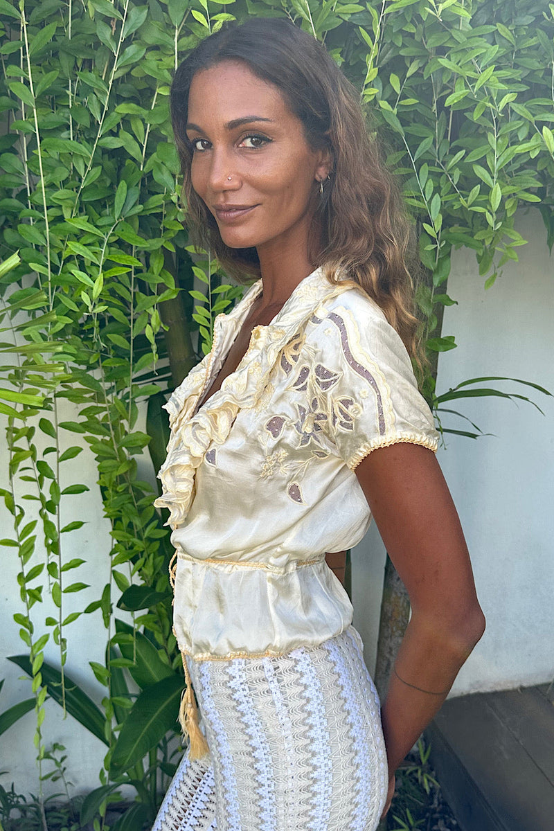 NEW Silk Satin Blouse - Chasing Unicorns