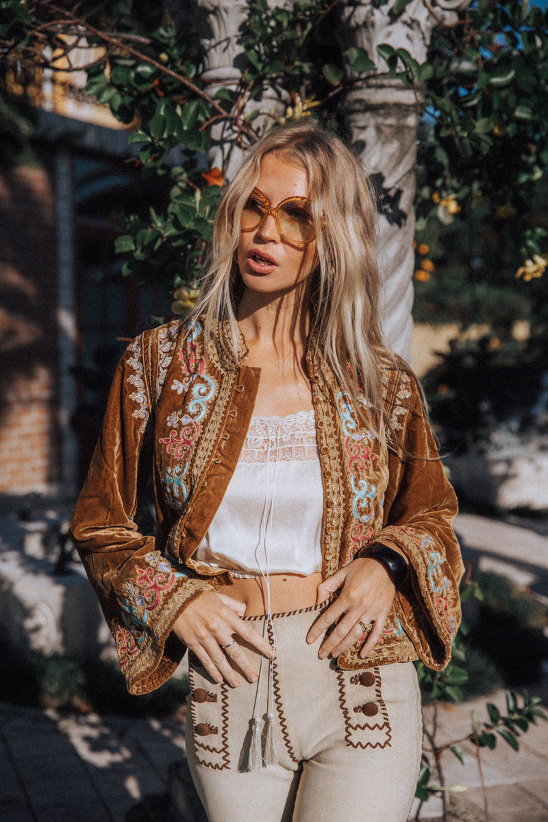 Peaceful Easy Feeling Silk + Lace Camisole - Champagne - Chasing Unicorns