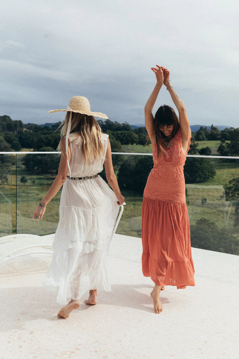 ⚡️Prairie Sunset Crochet And Embroidered Gown - Chasing Unicorns