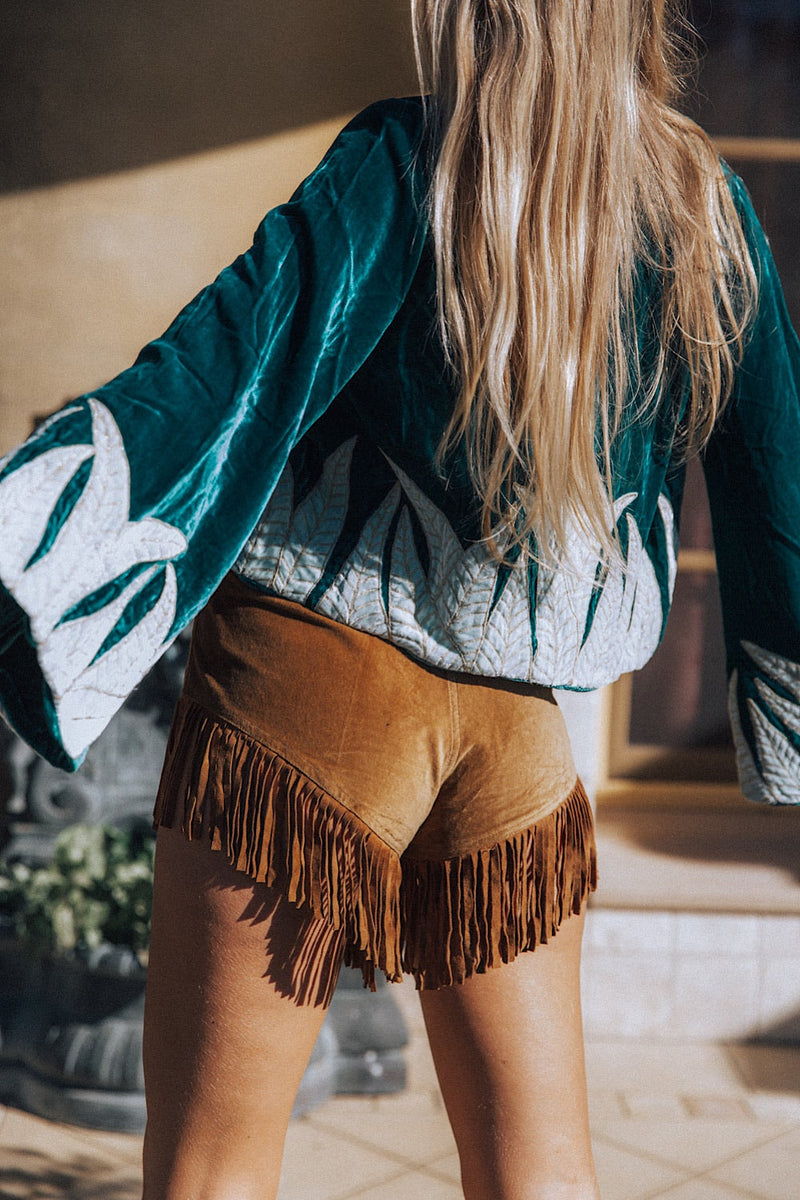 Ramblin’ Man Velvet + Suede Shorts - Chasing Unicorns