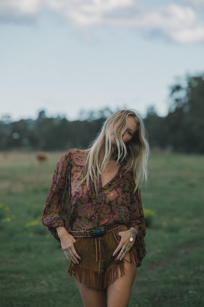 Ramblin’ Man Velvet + Suede Shorts - Chasing Unicorns