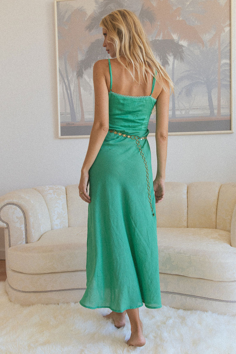 Romeo And Juliet Silk + Appliqué Slip Dress - Chasing Unicorns