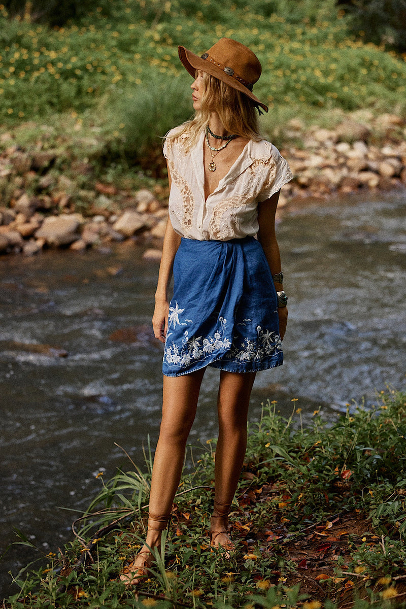 Roots + Wings Cotton And Lace Blouse - Chasing Unicorns