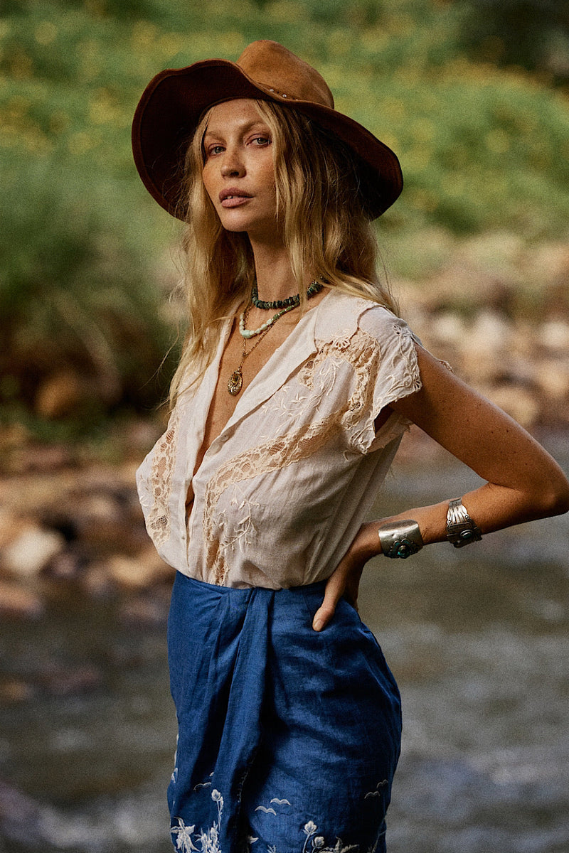 Roots + Wings Cotton And Lace Blouse - Chasing Unicorns