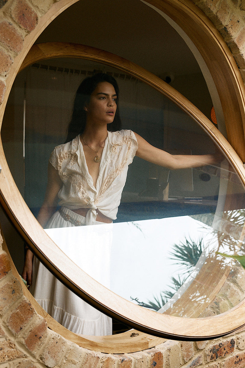 Roots + Wings Cotton And Lace Blouse - Chasing Unicorns