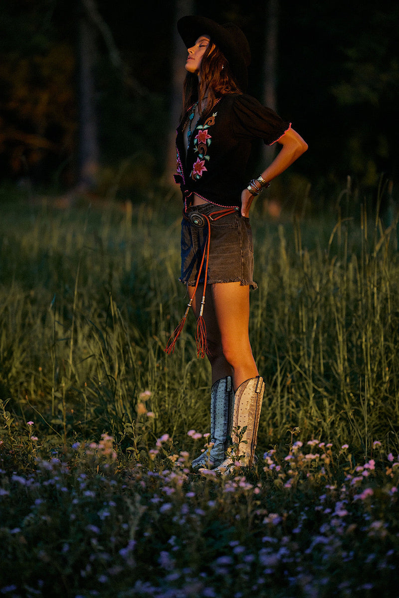 Song Of The Wind Embroidered Blouse - Chasing Unicorns