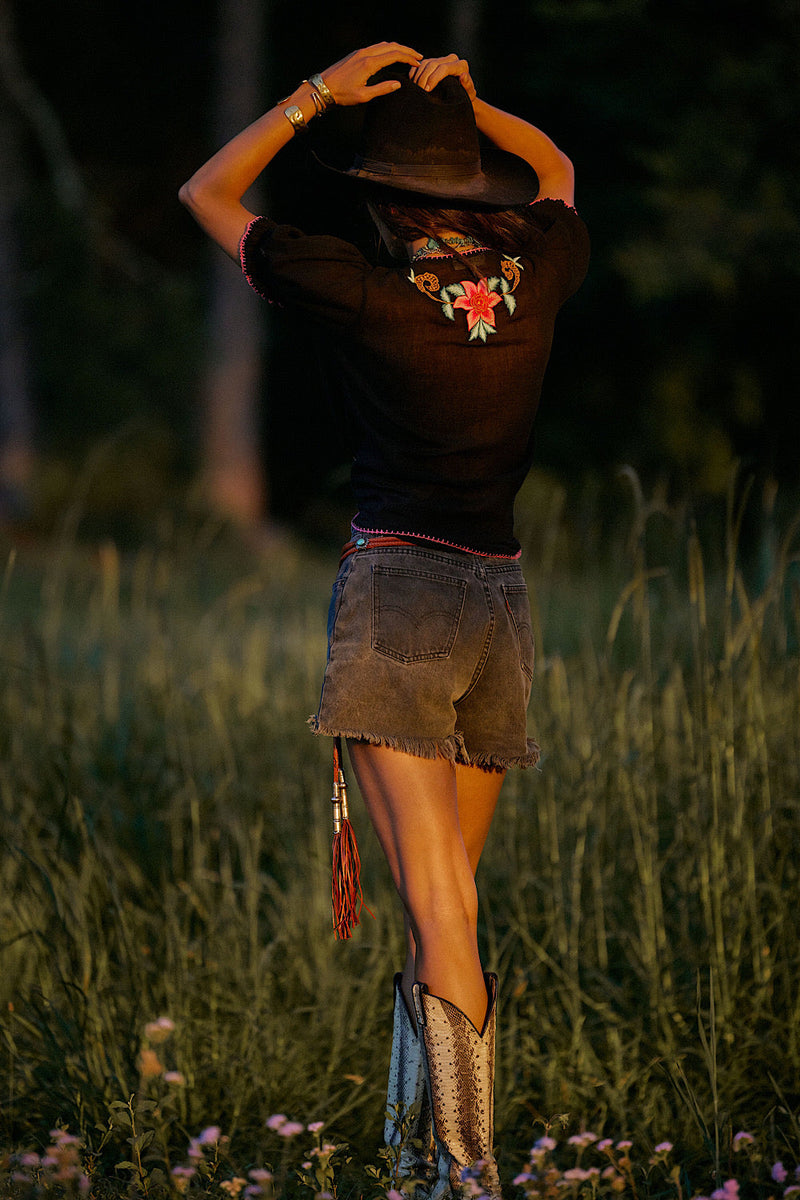 Song Of The Wind Embroidered Blouse - Chasing Unicorns