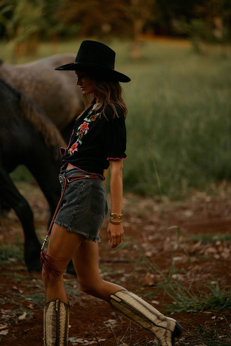 Song Of The Wind Embroidered Blouse - Chasing Unicorns