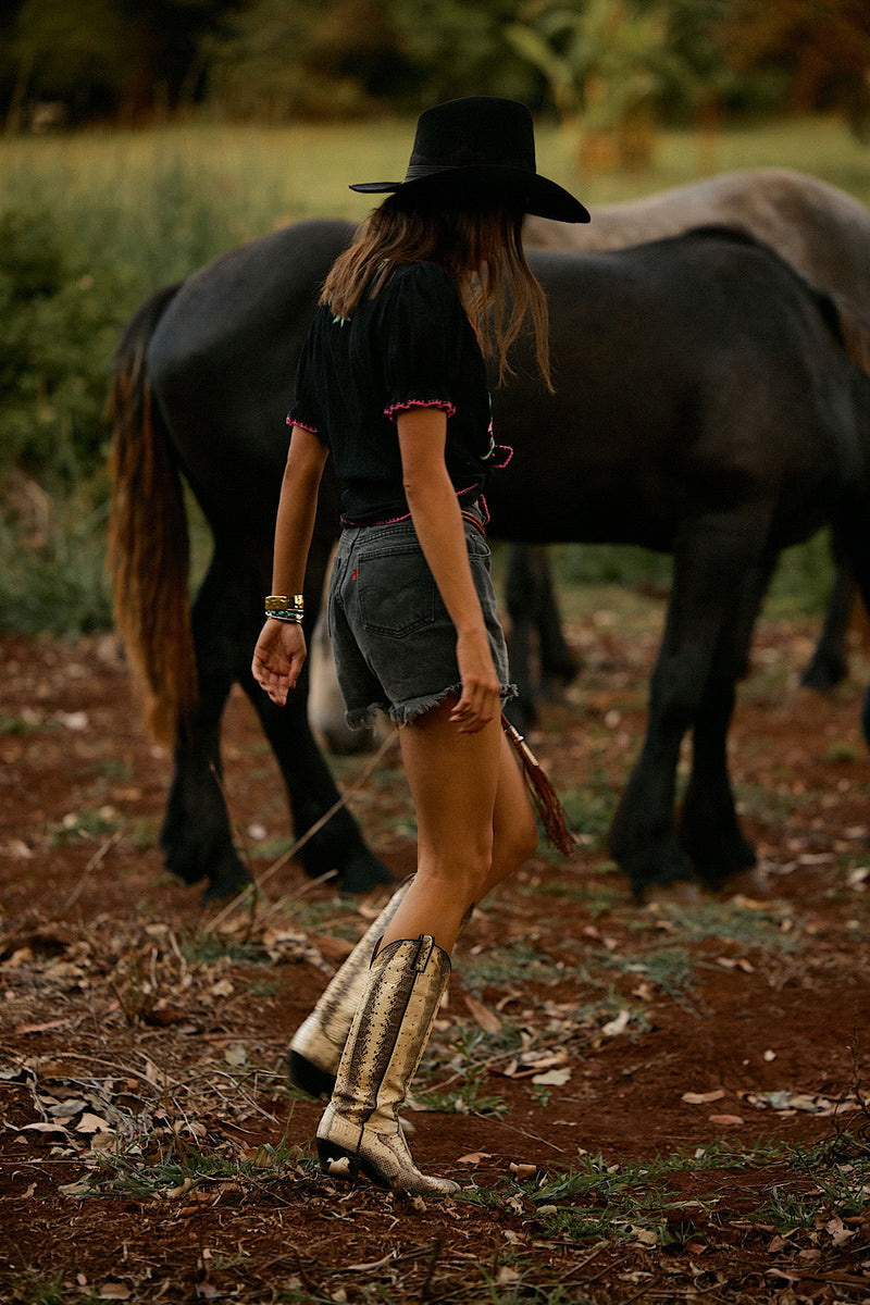 Song Of The Wind Embroidered Blouse - Chasing Unicorns
