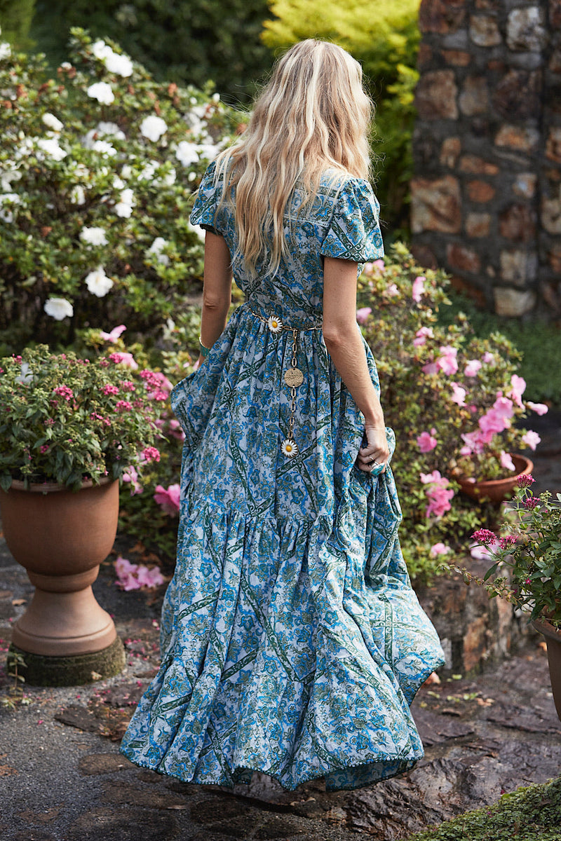 Spanish Moon Maxi Dress - Bohemian Floral - Chasing Unicorns