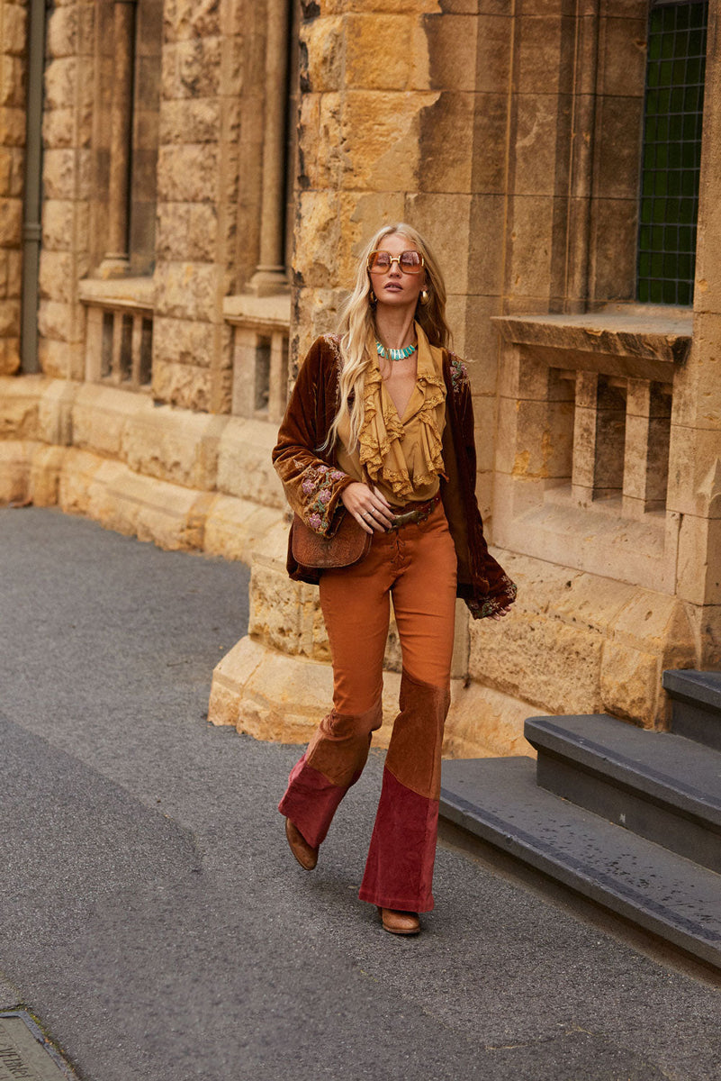 Sympathy For The Devil Velvet + Twill Flares - 3 Tone - Chasing Unicorns