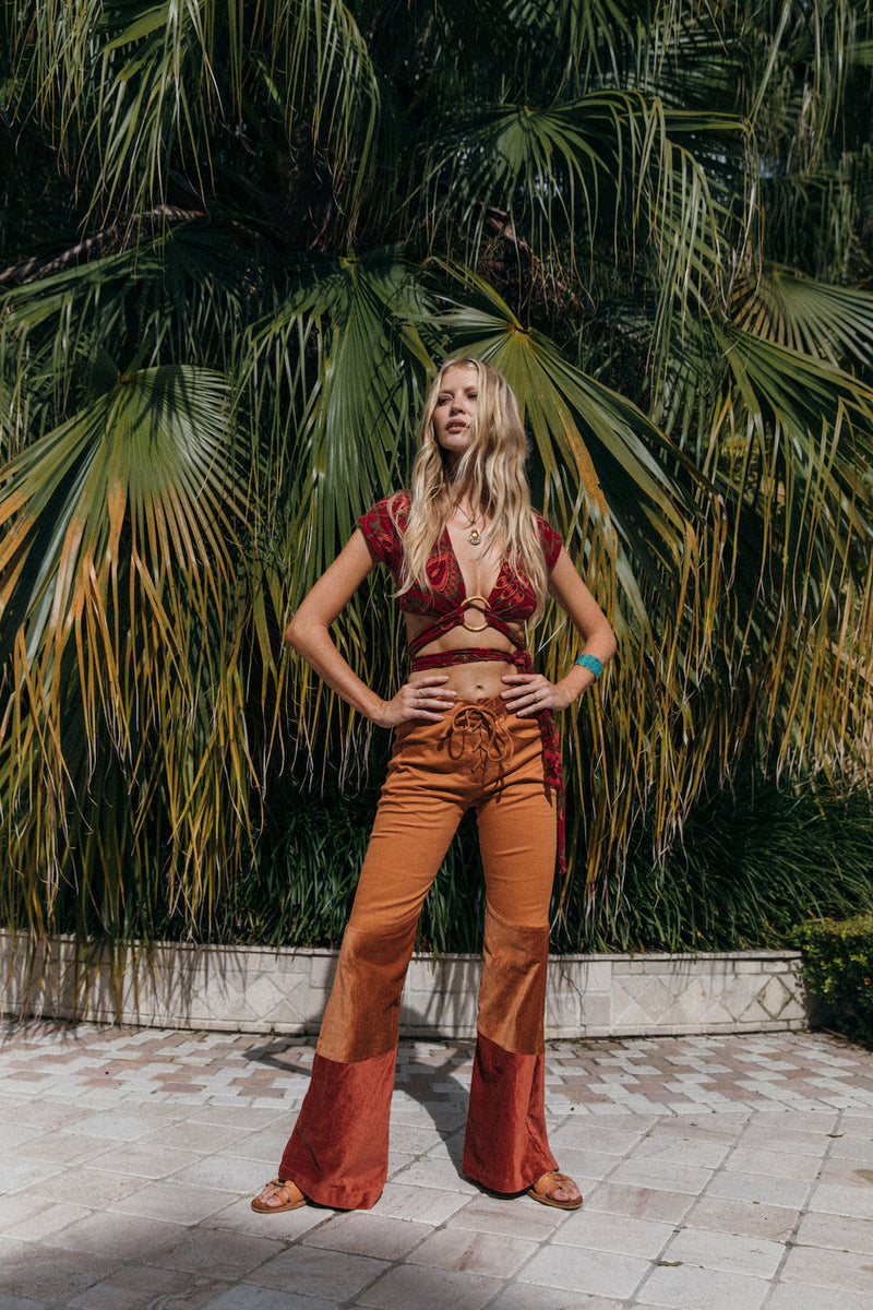 Sympathy For The Devil Velvet + Twill Flares - 3 Tone - Chasing Unicorns