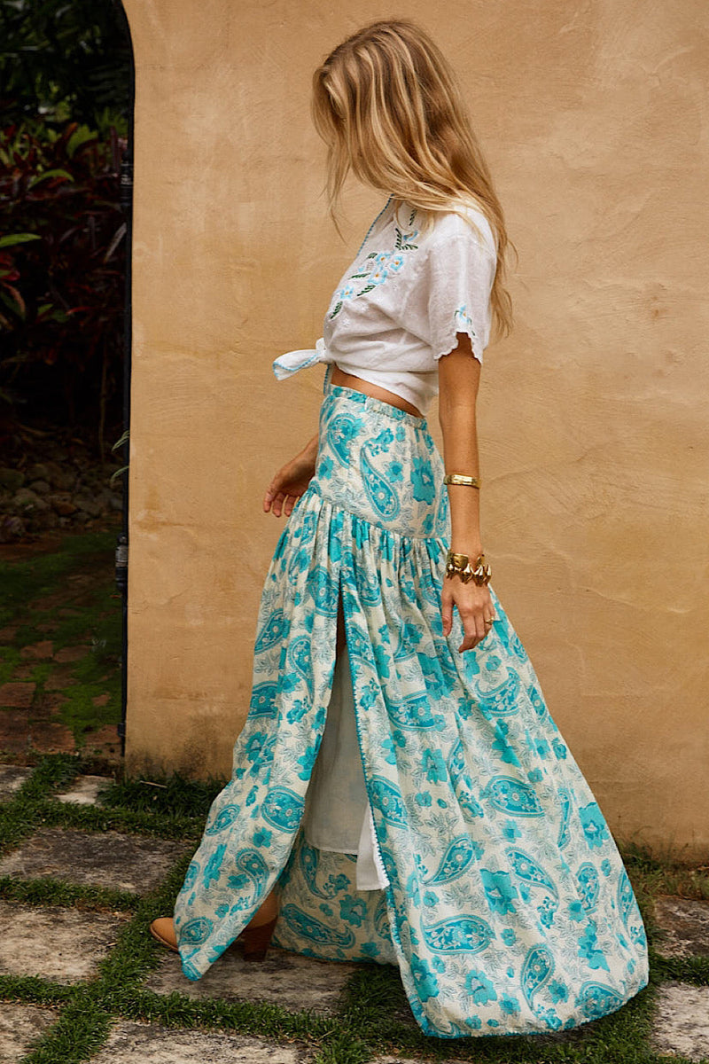 The Wind Cries Mary Linen Cutwork Embroidered Blouse - Chasing Unicorns