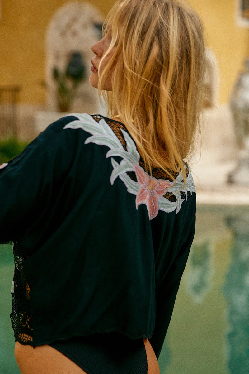 Two Tickets To Paradise Cutwork Top - Chasing Unicorns