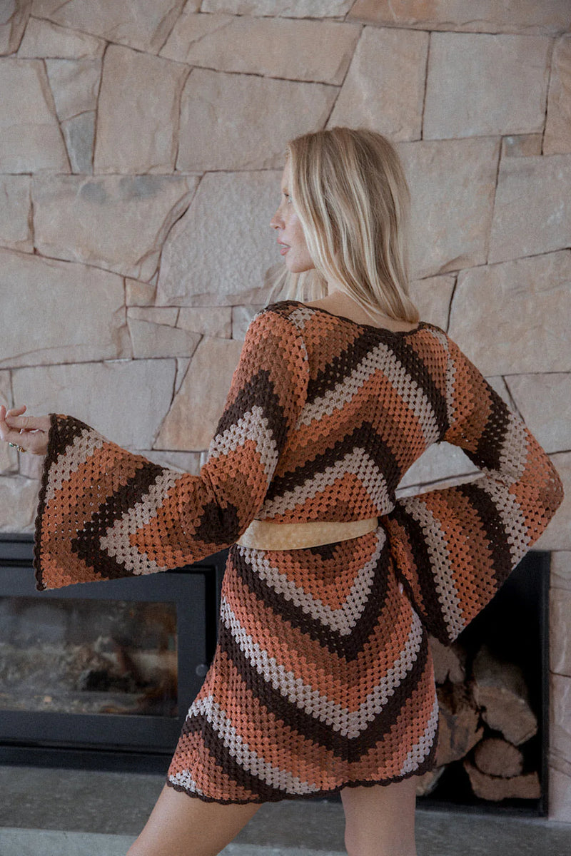Ventura Highway Crochet Mini Dress - Chasing Unicorns
