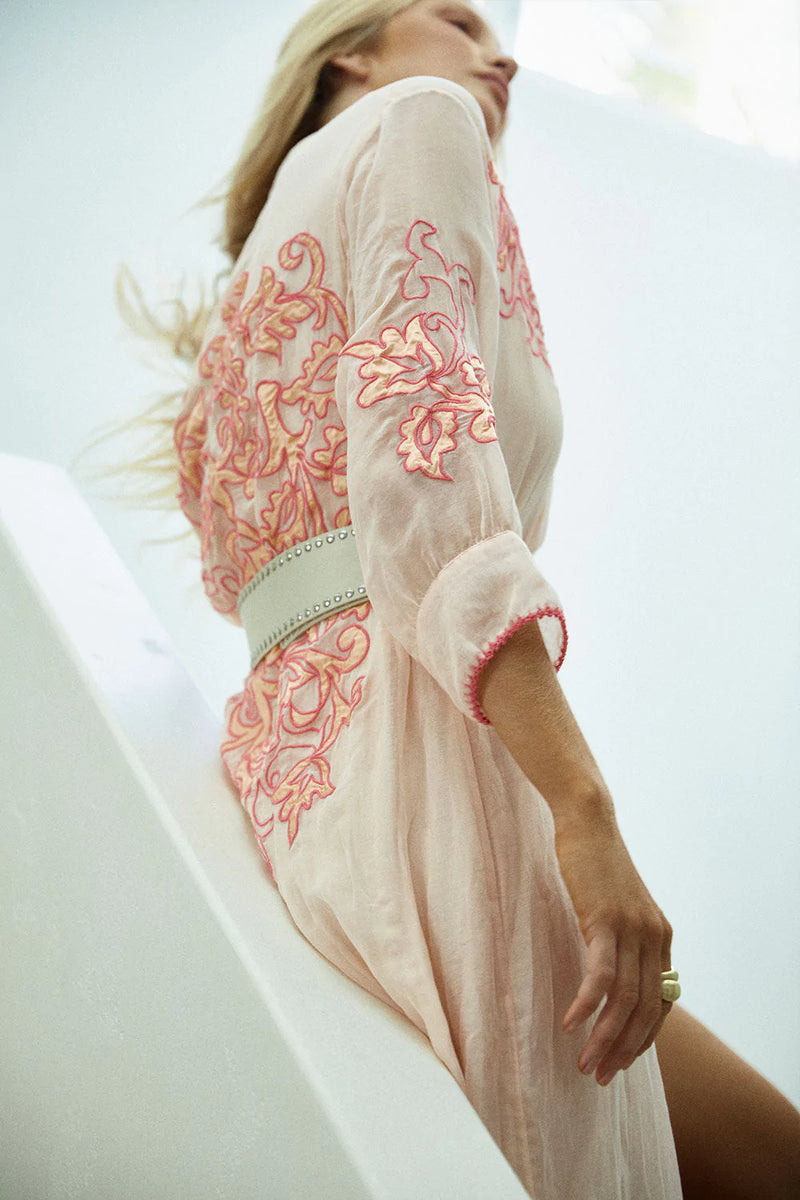 You Really Got Me Silk Appliqué Robe - Chasing Unicorns