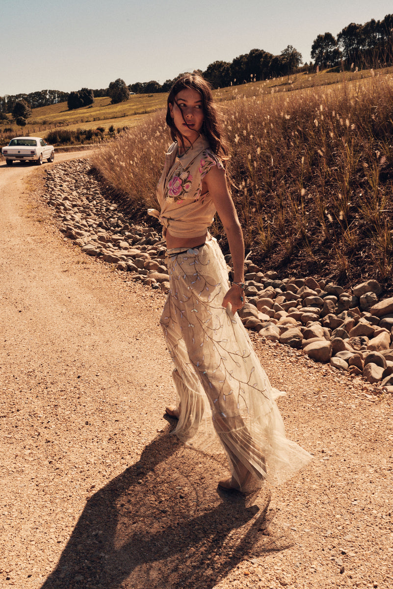 Cajun Moon Tulle + Beaded Skirt