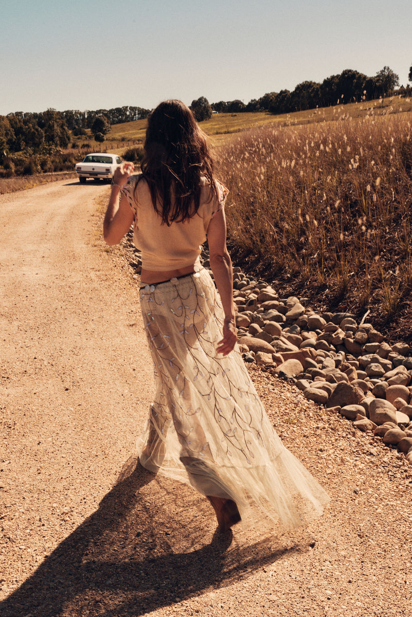 Cajun Moon Tulle + Beaded Skirt