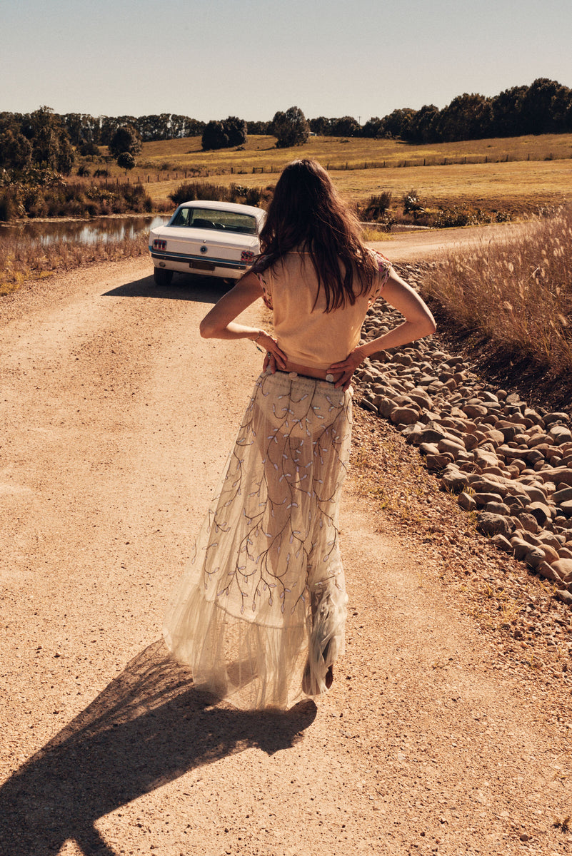 Cajun Moon Tulle + Beaded Skirt