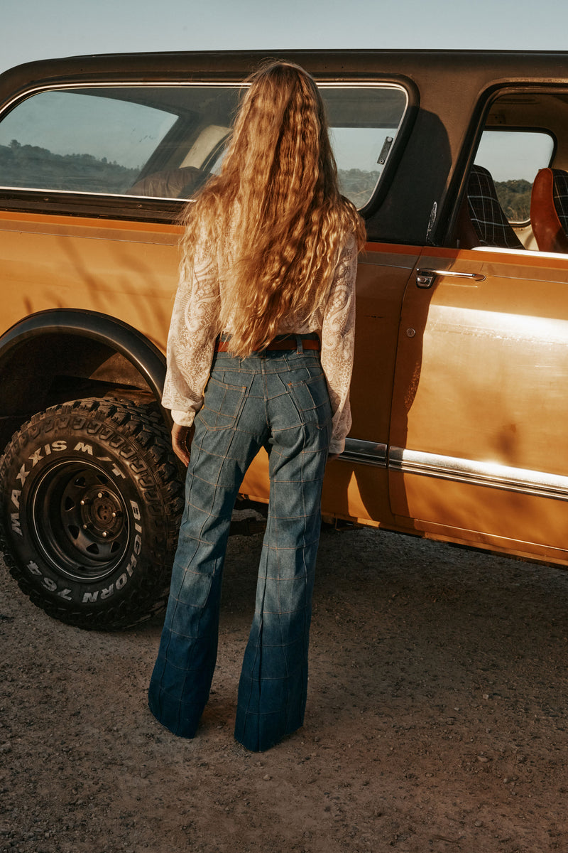 Long Train Runnin' Patchwork Denim Flares