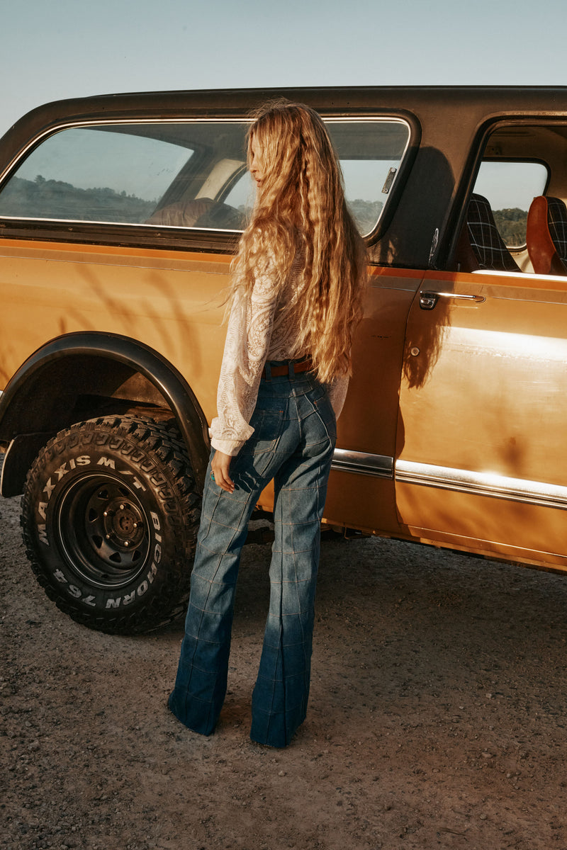 Long Train Runnin' Patchwork Denim Flares