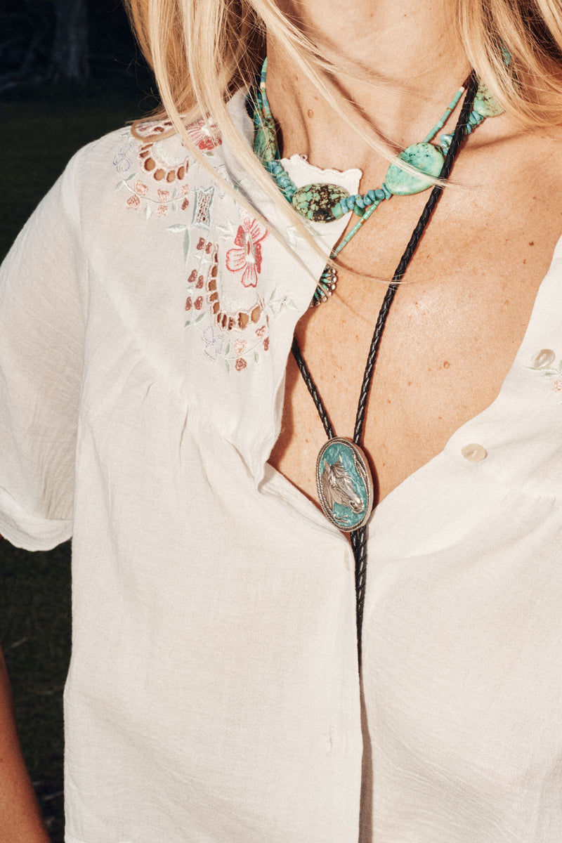 Arabella Cotton Embroidered Blouse