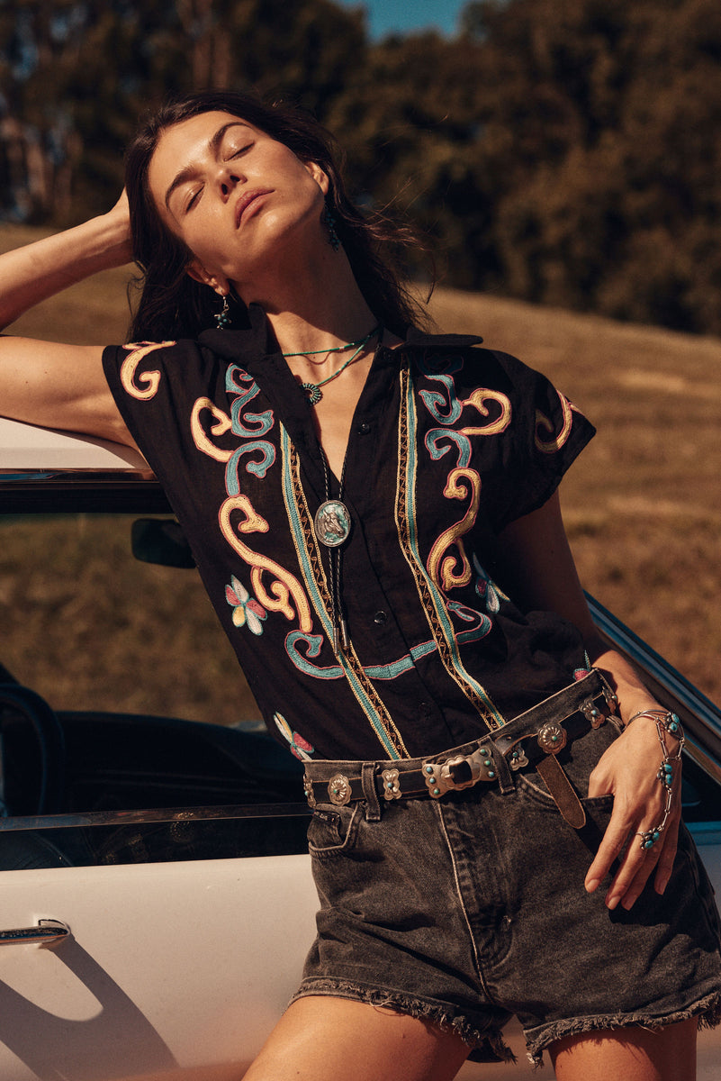 Ladies of the Canyon Embroidered Blouse