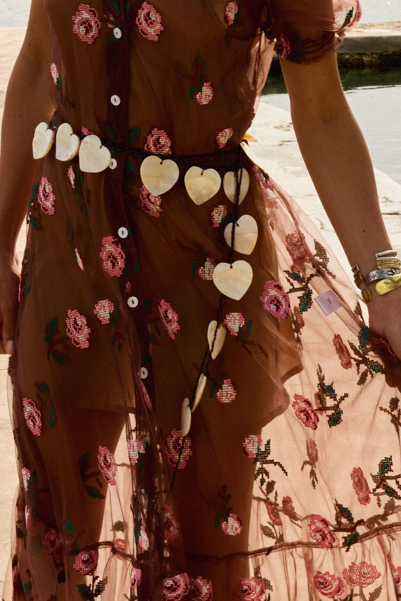 Last Night Tulle Embroidered Maxi Dress