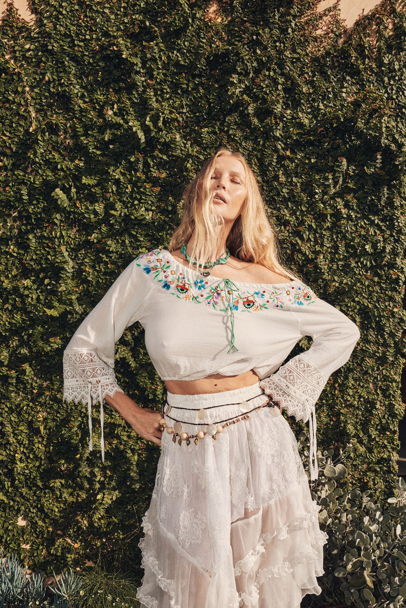 Sweet Marie Embroidered Folk Blouse