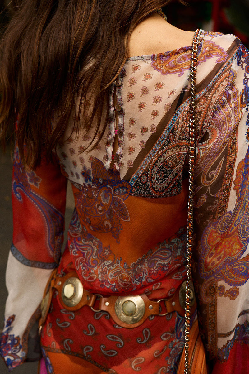 Ruby Baby Silk Chiffon Maxi Dress - Marrakesh