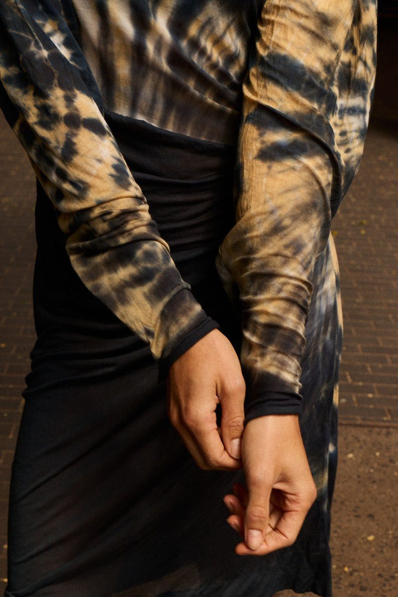 Midnight Confessions Silk Jersey Midi Dress - Dark Night