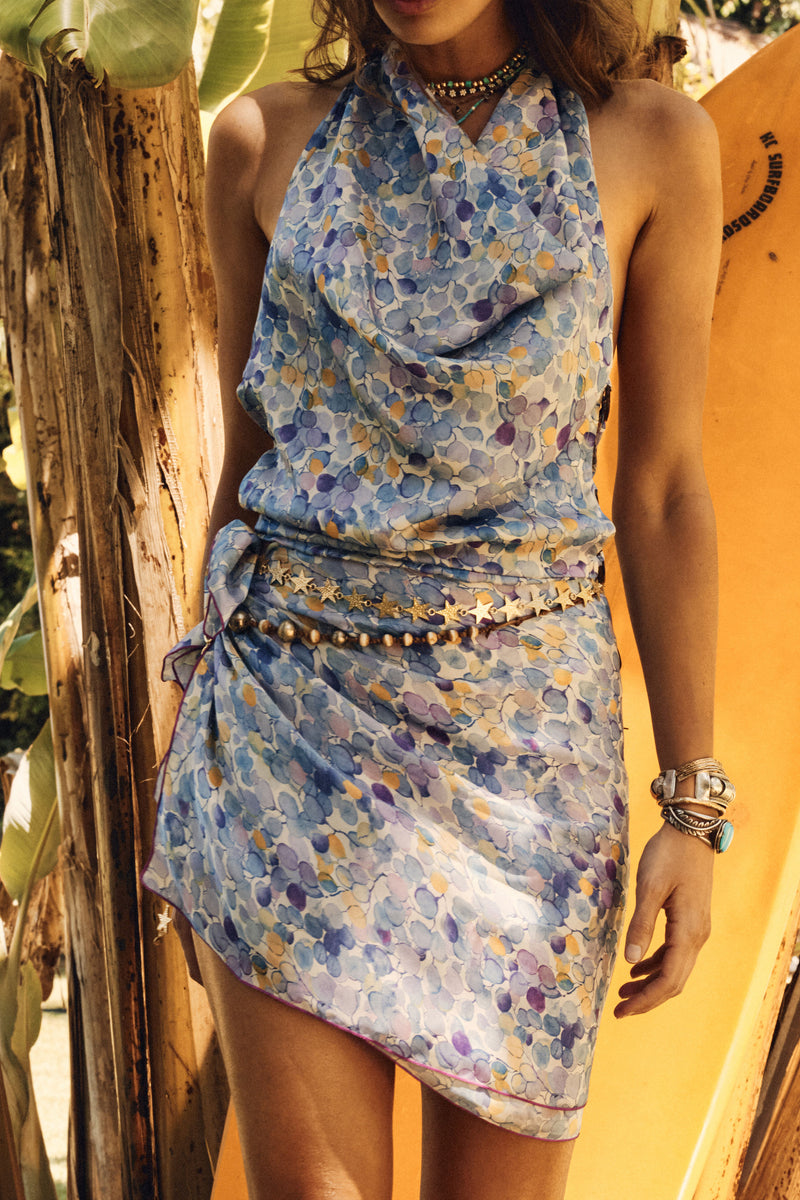 Star Hammered Brass Chain Belt