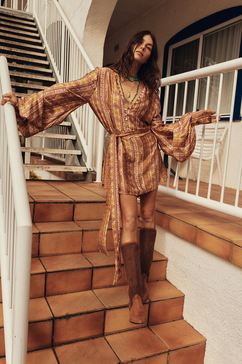 Sundance Suede + Leather Boots - Brown